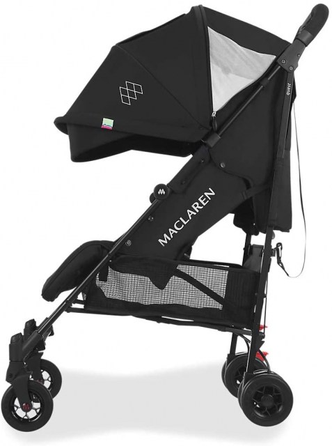 Maclaren Quest arc Silla de paseo - ligero, manillar unido, para recién nacidos hasta los 25kg, Asiento multiposición, suspensión en las 4 ruedas, Negro