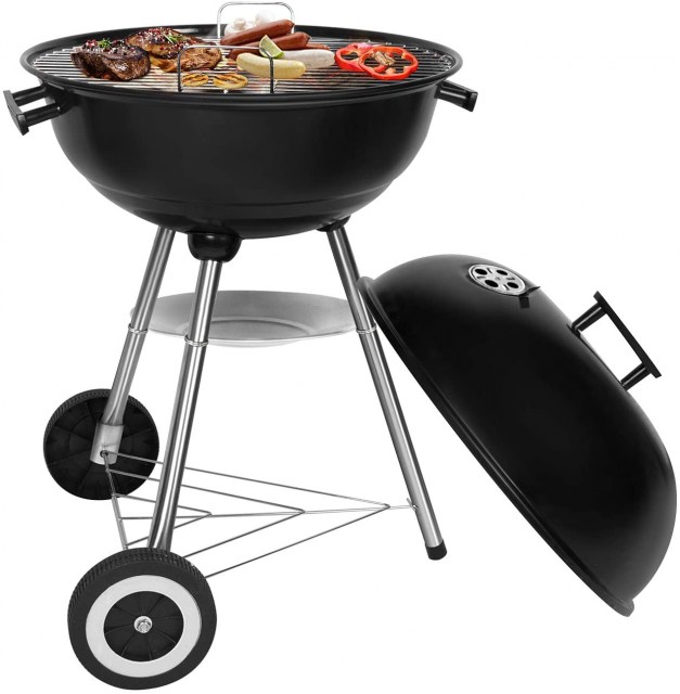 SunJas Barbacoas de Carbón Barbacoas de Carbón Parrilla de Barbacoa de Acero Inoxidable para Jardín Exterior BBQ